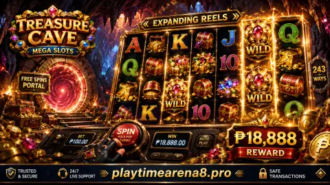 PLAYTIME slot reel scene at its brightest visual surge